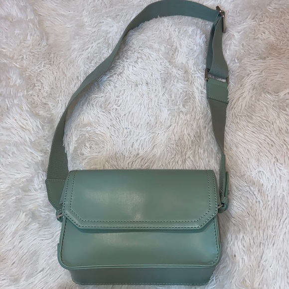 Charles & Keith Save Green Mini Crossbody Buckle Strap Bag - Picture 10 of 16